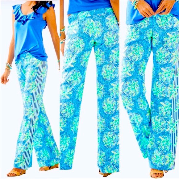 Lilly Pulitzer Pants - Lilly Pulitzer Bal Harbour Palazzo Pants Tropic Like it’s Hot, Size Small